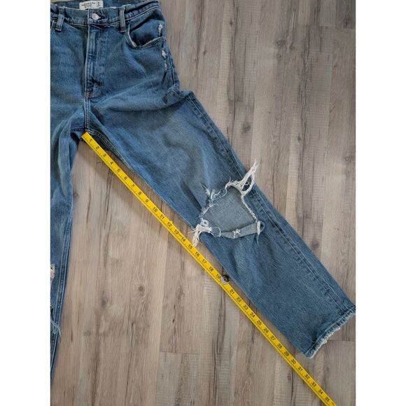 Abercrombie & Fitch Curve Love 90s Straight Ultra High Rise – Size 28/6R  (A6) - Picture 6 of 7